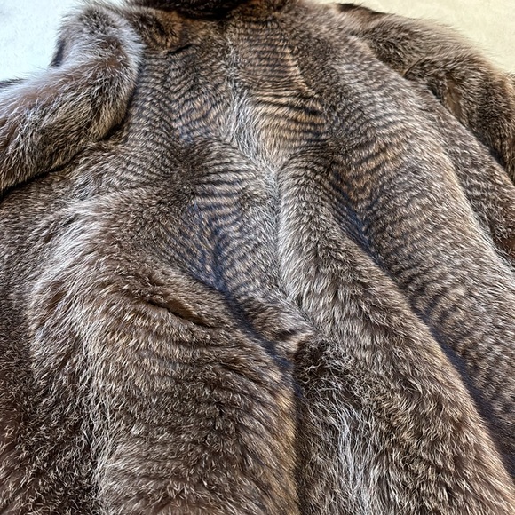 Plush Genuine 100% Authentic Big Raccoon Vintage Fur Full Length - Picture 5 of 7